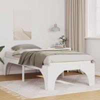 Berkfield Home Floor Bed Frame White 90 x 190 cm Solid pine wood