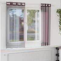 Berkfield Home Voile Curtains with Grommets 2 pcs Purple 140x175 cm