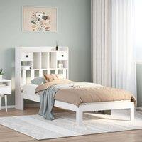 Berkfield Home Bookcase Bed without Mattress White 75x190cm Solid Wood Pine | Size: 75x190 cm