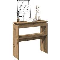 Berkfield Home Console Table Artisan Oak 102x30x80 cm Engineered Wood in Brown | Size: 102 x 30 x 80 cm