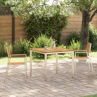 Berkfield Home 3 Piece Garden Dining Set Solid Wood Acacia in Brown