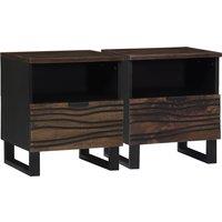 Berkfield Home Bedside Cabinets 2 pcs 40 x 33 x 46 cm Solid Wood Mango in Brown
