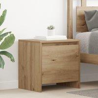 Berkfield Home Bedside Cabinet Artisan oak Engineered wood in Brown