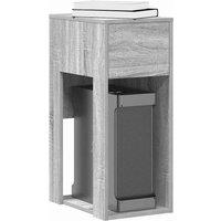 Berkfield Home Computer Tower Stand with Drawer Grey Sonoma 30x44x74 cm | Size: 30 x 44 x 74 cm
