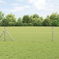 Berkfield Home Euro Fence 0.4x50 m Galvanised Steel in Silver