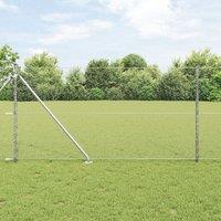Berkfield Home Fencing Set Set of 2 Galvanised Steel 25 x 1.2 m in Silver