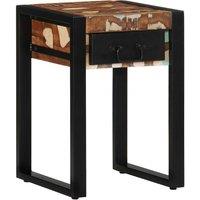 Berkfield Home Side Table Multicolour 35x35x50 cm Solid Wood Reclaimed | Size: 35 x 35 x 50 cm