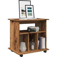 Berkfield Home Rolling Cabinet Old Wood 60x45x60 cm Engineered Wood in Brown | Size: 60 x 45 x 60 cm