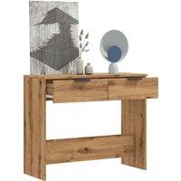 Berkfield Home Console Table Artisan Oak 90x36x75 cm Engineered Wood in Brown | Size: 90 x 36 x 75 cm