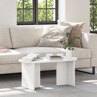 Berkfield Home Coffee Table White 80 x 39.5 x 35 cm Solid pine wood