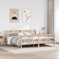 Berkfield Home Bed Frame with Headboard without Mattress 200x200 cm in Brown