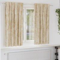 Berkfield Home Velvet Curtains 2 pcs with Eyelets Cream 175x140 cm