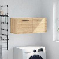 Berkfield Home Wall Cabinet Sonoma Oak 80x36.5x35 cm Engineered Wood in Brown