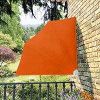 Berkfield Home Collapsible Balcony Side Awning Terracotta 140x140 cm in Orange