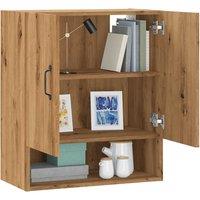 Berkfield Home Wall Cabinet Artisan Oak 60x31x70 cm Engineered Wood in Brown | Size: 60 x 31 x 70 cm