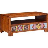 Berkfield Home Coffee Table 90x50x40 cm Solid Wood Acacia in Brown | Size: 90 x 50 x 40 cm