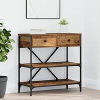 Berkfield Home Console Table Old Wood 75x34.5x75 cm Engineered Wood in Brown