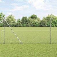 Berkfield Home Hexagon Fence 1.5x100 m Galvanised Steel in Silver