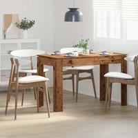 Berkfield Home Dining Table Old Wood 120x60x76 cm Engineered Wood in Brown | Size: 120 x 60 x 76 cm