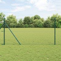 Berkfield Home Hexagon Fence Grey 1.4x50 m Steel in Green