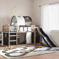 Berkfield Home Bunk Bed without Mattress with Slide White & Black 80x200 cm