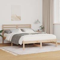 Berkfield Home with Headboard Brown 120 x 200 cm Solid pine wood