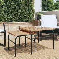 Berkfield Home Garden Nest of Coffee Tables 2 pcs Brown & Black Steel