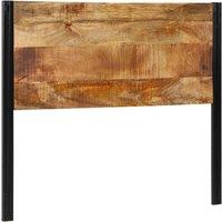 Berkfield Home Headboard 120 cm Solid Wood Mango & Iron in Brown
