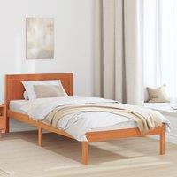 Berkfield Home Wax Brown Pine Bed Frame Wax brown Solid Pine wood 80 x 200 cm