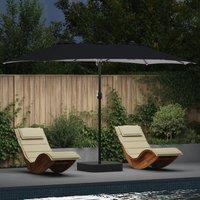 Berkfield Home Garden Parasol Folding Anthracite 385 x 209 x 244 cm Fabric