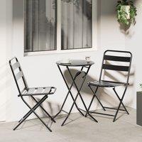Berkfield Home 3 Piece Folding Bistro Set Anthracite Steel