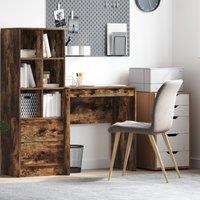 Berkfield Home Smoked Oak Writing Desk Smoked Oak MDF 70 x 40 x 76 cm Durable in Brown