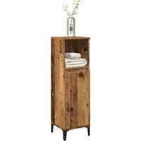Berkfield Home Bathroom Cabinet Old Wood 30x30x100 cm Engineered Wood in Brown | Size: 30 x 30 x 100 cm