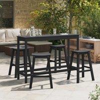 Berkfield Home Bar Stools 6 pcs Black HDPE