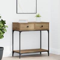 Berkfield Home Console Table Artisan Oak 75x34.5x75 cm Engineered Wood in Brown
