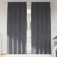 Berkfield Home Blackout Curtains with Top Tape 2 pcs Super Light Grey Velvet