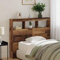 Berkfield Home Headboard Old Wood Solid Reclaimed Wood 120 x 17 x 102 cm in Brown
