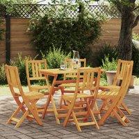 Berkfield Home Folding Garden Chairs 6 pcs 36x46x86 cm Solid Wood Acacia in Brown | Size: 36 x 46 x 86 cm