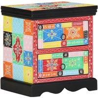 Berkfield Home Bedside Cabinet 2 pcs Multicolour 40x35x45 cm Engineered Wood | Size: 40 x 35 x 45 cm