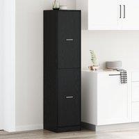 Berkfield Home Apothecary cabinet Black Oak 40x41x174.5 cm Engineered Wood