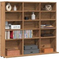 Berkfield Home CD Cabinet Artisan Oak 100x23x89.5 cm Engineered Wood in Brown