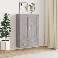 Berkfield Home Highboard Grey Sonoma 69.5x31x115 cm Engineered Wood