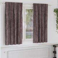 Berkfield Home Velvet Curtains 2 pcs with Eyelets Brown 175x140 cm
