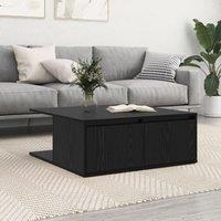 Berkfield Home Coffee Table Black oak 80 x 80 x 31 cm Engineered wood