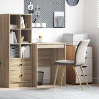 Berkfield Home Computer Desk Sonoma oak Particle board 60 x 50 x 76 cm in Brown