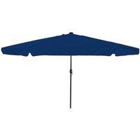 Berkfield Home Garden Parasol with LED Lights 395x245 cm Azure Blue | Size: 395x245 cm