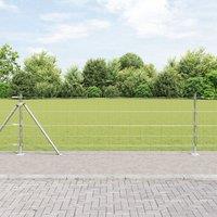 Berkfield Home Field Fence 0.8x100 m Galvanised Steel in Silver