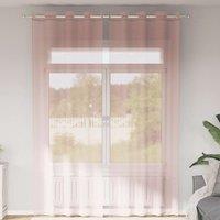 Berkfield Home Voile Curtains with Grommets 2 pcs Light Pink 140x300 cm