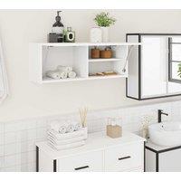 Berkfield Home Bathroom Wall Cabinet White 80x25x30 cm Engineered Wood | Size: 80 x 25 x 30 cm