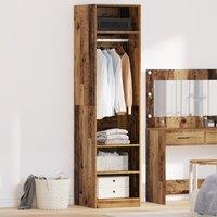 Berkfield Home Wardrobe with Shelf with Storage Old wood 50 x 50 x 200 cm Engineered wood in Brown